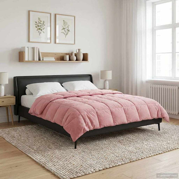 Koko Vuoden Peitto Quiltottu Pinkki 200 x 200 cm