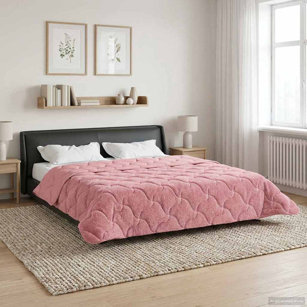 Koko Vuoden Peitto Quiltottu Pinkki 240 x 260 cm
