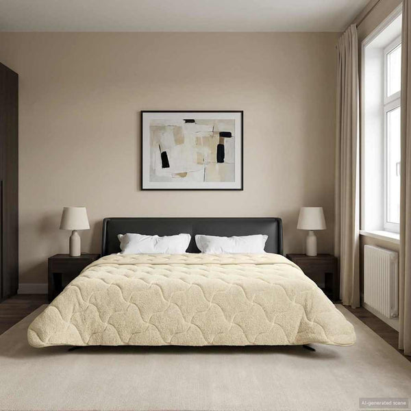 Koko Vuoden Peitto Quiltottu Kerma 240 x 260 cm
