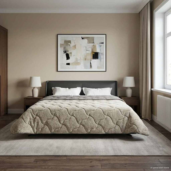 Talvityyny 200 x 200 cm Talvi Vaaleanharmaa Hengittävä