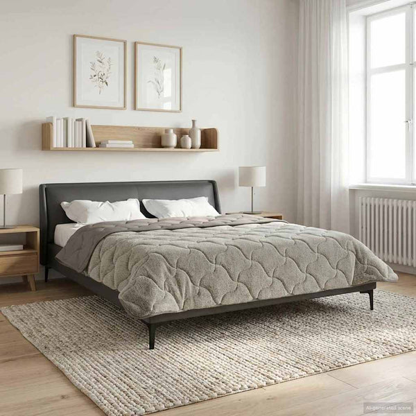 Talvityyny 200 x 220 cm Talvi Vaaleanharmaa Hengittävä