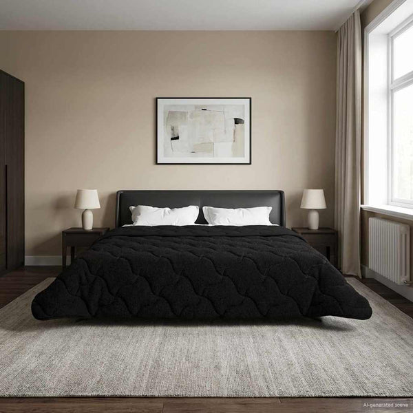 Talvityyny 200 x 200 cm Talvi Musta Hengittävä