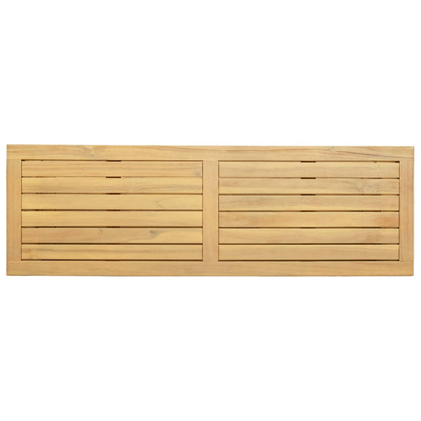 Puutarhakonsolipöytä hyllyllä Vaalea akasia 110 x 35 x 75 cm