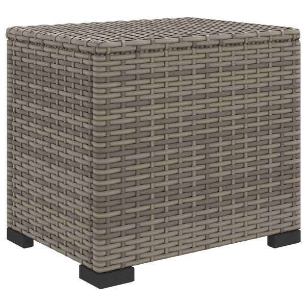 Puutarhankäytävä istuintyynyn kanssa 2 pcs Harmaa polyrottinki