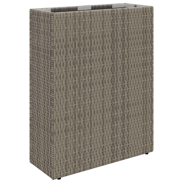 Korkea ruukku Harmaa 55 x 22 x 70 cm polyrottinki