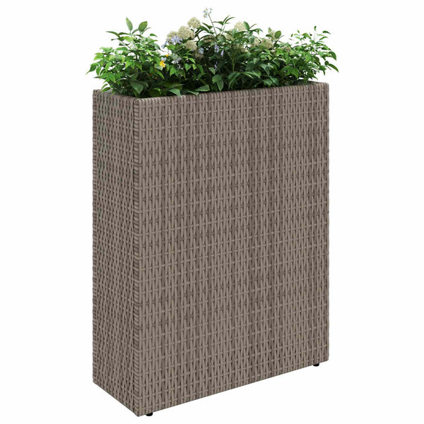 Korkea ruukku Harmaa 55 x 22 x 70 cm polyrottinki