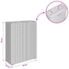 Korkea ruukku Harmaa 55 x 22 x 70 cm polyrottinki