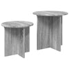 Sivupöytäsetti 2 pcs Harmaa sonoma Käsitelty puu