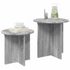 Sivupöytäsetti 2 pcs Harmaa sonoma Käsitelty puu