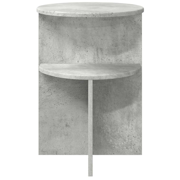 Sivupöytä Betoninharmaa Ø 39,5 x 55 cm Tekninen puu