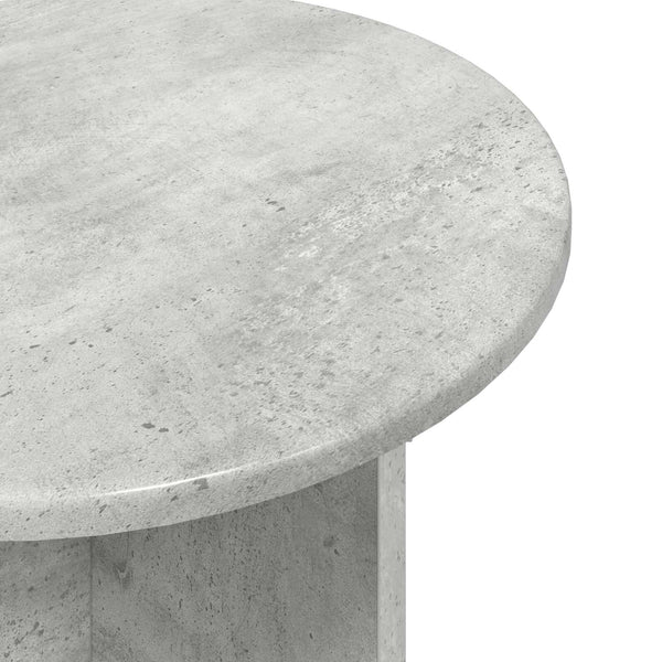Sivupöytäsetti säilytystilassa 2 pcs Betoninharmaa Tekninen puu