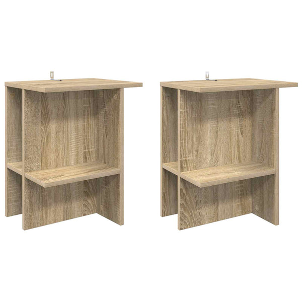 Sohvapöytä 2 kpl Sonoma-tammi 40 x 30 x 49 cm Tekninen puu