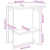 Sohvapöytä Savutammi 40 x 30 x 49 cm Tekninen puu