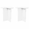 Sivupöytä 2 pcs valkoinen Ø 39 x 38 cm Tekninen puu