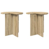 Sivupöytä 2 pcs Sonoma-tammi Ø 39 x 38 cm Tekninen puu