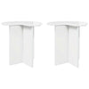 Sivupöytä 2 pcs Korkeakiiltoinen valkoinen Ø 39 x 38 cm