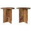 Sivupöytä 2 pcs Vanha puu Ø 39 x 38 cm Tekninen puu