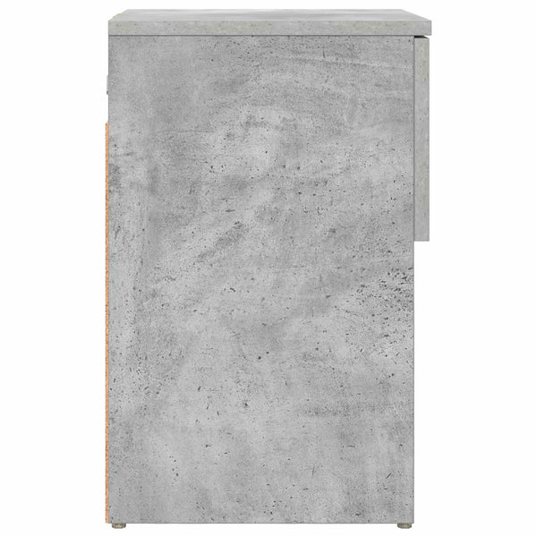 Sängynkaappi 2 kpl Betoninharmaa 29 x 31,5 x 49 cm Tekninen puu