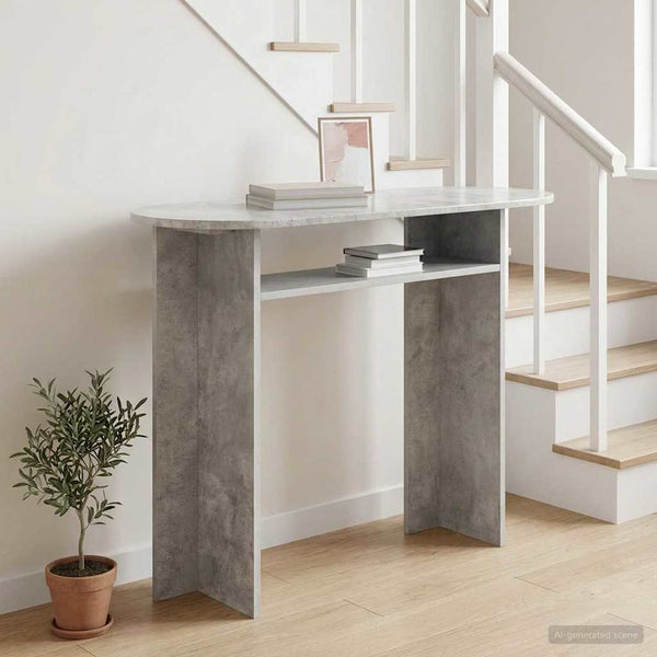 Konsolipöytä Betoninharmaa 100 x 39,5 x 75 cm Tekninen puu