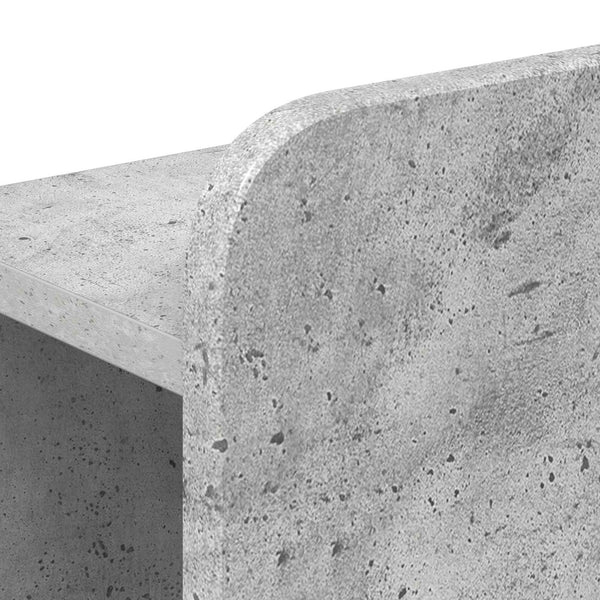 Päätykaappi säilytystilassa Betoninharmaa Tekninen puu