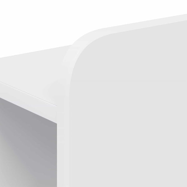 Päätykaappi Korkeakiiltoinen valkoinen Tekninen puu