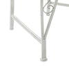 Puun penkki 8 -istuttava Ø 160 x 89 cm steel Antiikkivalkoinen