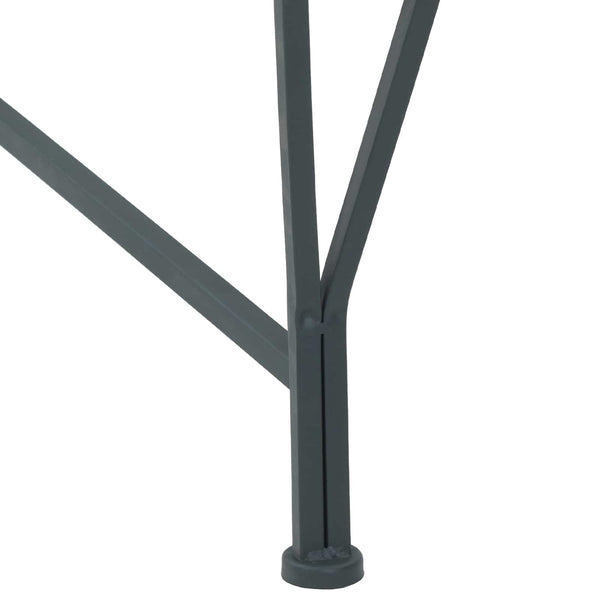 Puun penkki 8 -istuttava Ø 160 x 44 cm steel Harmaa hopea