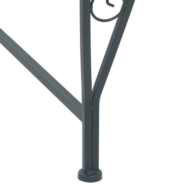 Puun penkki 8 -istuttava Ø 160 x 89 cm steel Harmaa hopea