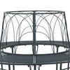 Puun penkki 8 -istuttava Ø 160 x 89 cm steel Harmaa hopea
