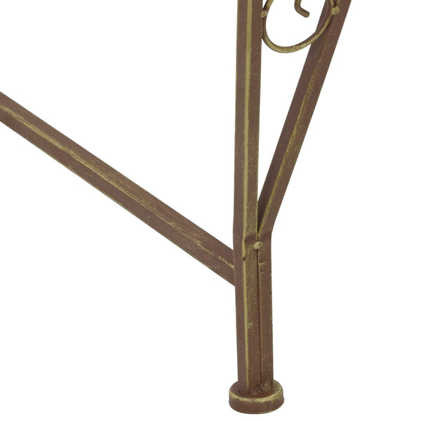 Puun penkki 4 -istuttava 160 x 80 x 89 cm steel Antiikkiruskear