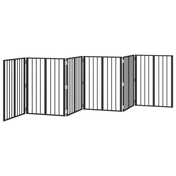 Koiraportti 6 kpl Musta 60 x 80 cm Galvanoitu teräs