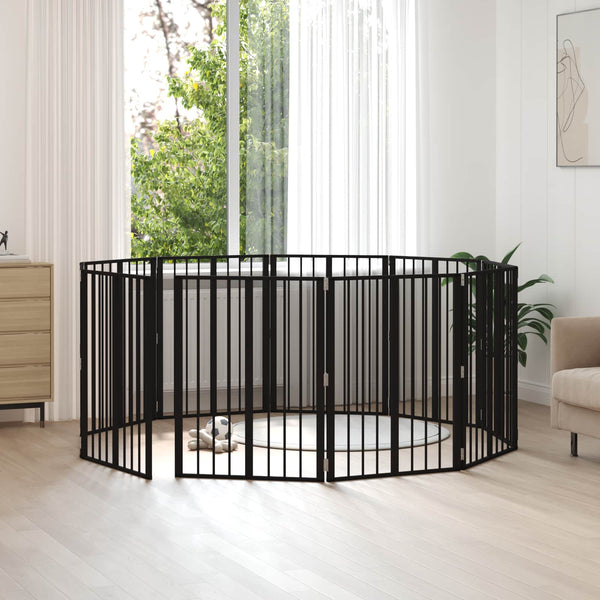 Koiraportti 10 kpl Musta 60 x 80 cm Galvanoitu teräs