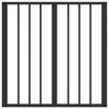 Koiraportti 2 kpl Musta 60 x 60 cm Galvanoitu teräs