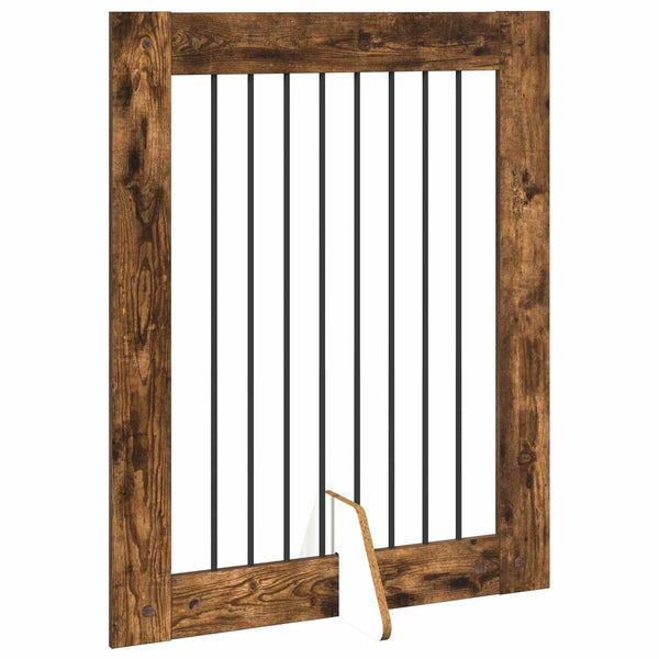 Käytännöllinen koiraportti jalustoilla 2 kpl Savutammi 160,5 cm