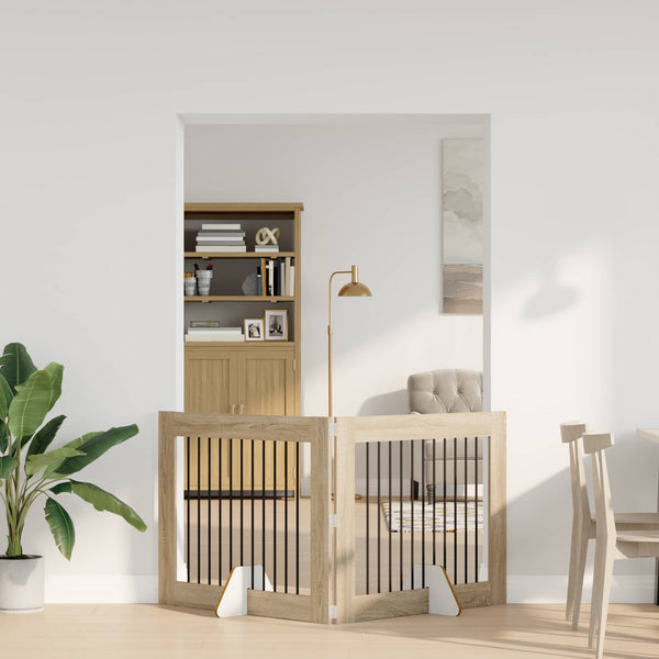 Käytännöllinen koiraportti jalustoilla 2 kpl Sonoma-tammi