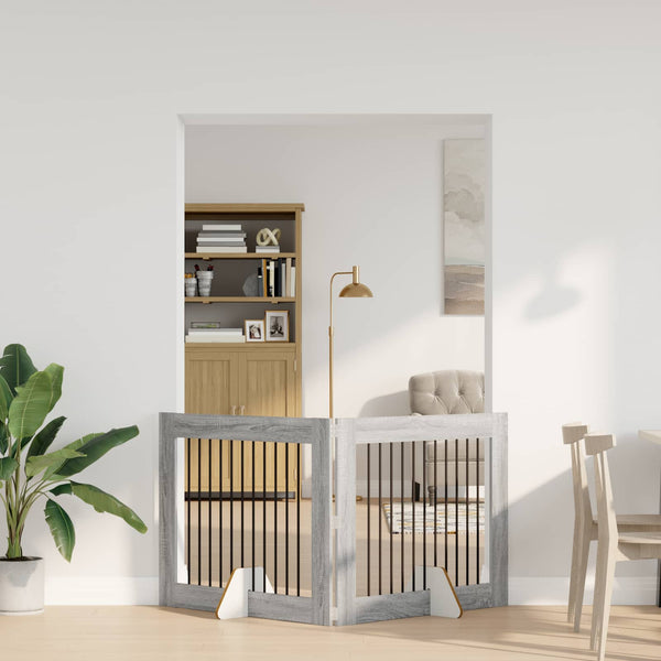 Käytännöllinen koiraportti jalustoilla 2 kpl Harmaa Sonoma