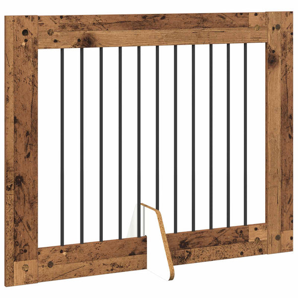 Käytännöllinen koiraportti jalustoilla 2 kpl Vanha puu 200,5 cm