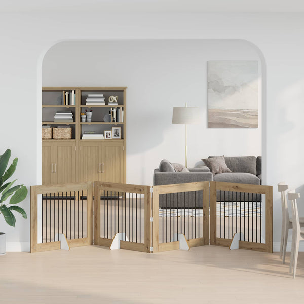 Käytännöllinen koiraportti jalustoilla 4 kpl Artisaanitammi
