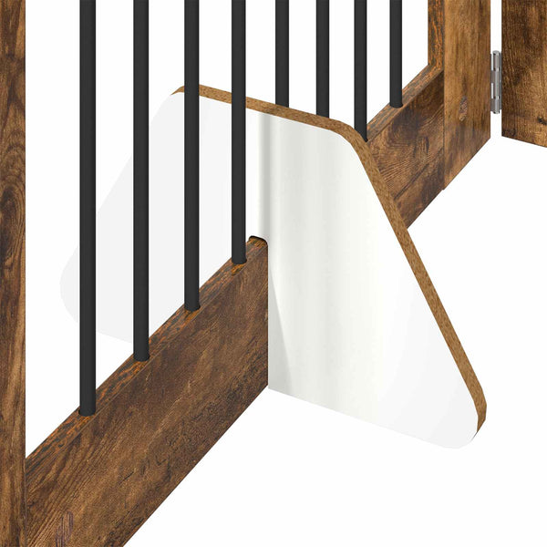 Käytännöllinen koiraportti jalustoilla 4 kpl Savutammi 321 cm