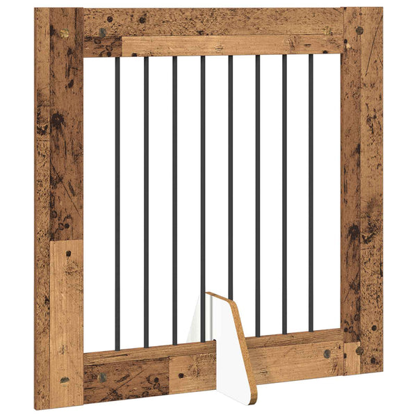Käytännöllinen koiraportti jalustoilla 4 kpl Vanha puu 321 cm