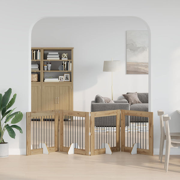 Käytännöllinen koiraportti jalustoilla 4 kpl Artisaanitammi