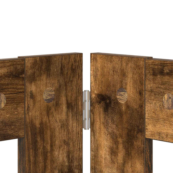 Käytännöllinen koiraportti jalustoilla 6 kpl Savutammi 602 cm