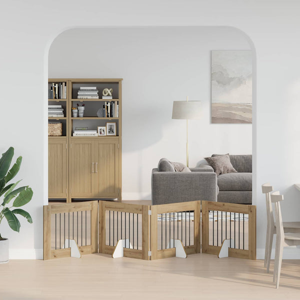 Käytännöllinen koiraportti jalustoilla 4 kpl Artisaanitammi