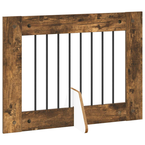 Käytännöllinen koiraportti jalustoilla 6 kpl Savutammi 482 cm