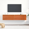 Seinäkaappi 2 kpl Vaha ruskea 80 x 30 x 35 cm Massiivinen mänty