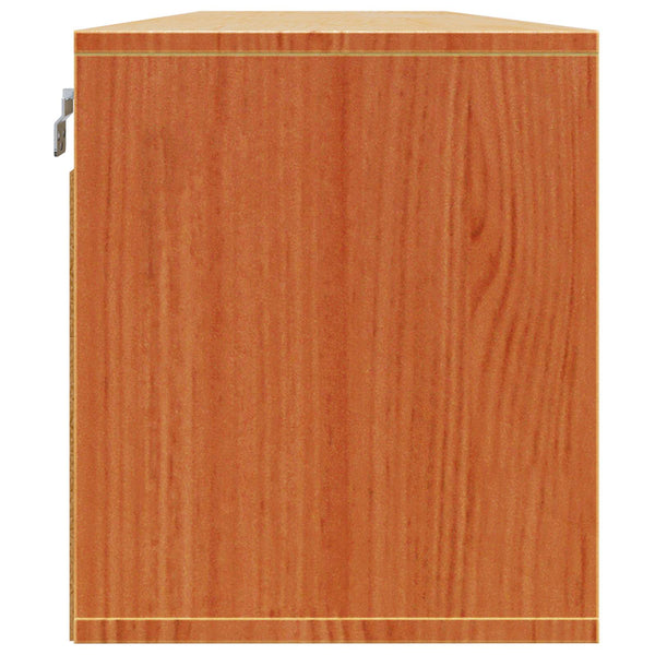 Seinäkaappi 2 kpl Vaha ruskea 80 x 30 x 35 cm Massiivinen mänty