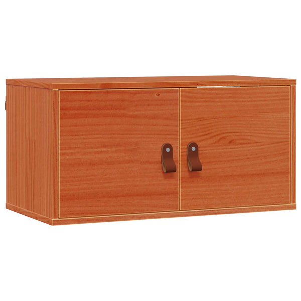 Seinäkaappi 2 kpl Vaha ruskea 60 x 30 x 30 cm Massiivinen mänty