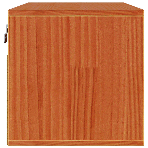 Seinäkaappi 2 kpl Vaha ruskea 60 x 30 x 30 cm Massiivinen mänty