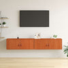 Seinäkaappi 2 kpl Vaha ruskea 80 x 30 x 30 cm Massiivinen mänty