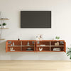 Seinäkaappi 2 kpl Vaha ruskea 80 x 30 x 30 cm Massiivinen mänty